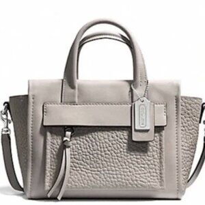 Chic Coach Bleecker Mini Riley Pebbled Leather Satchel & Crossbody Bag